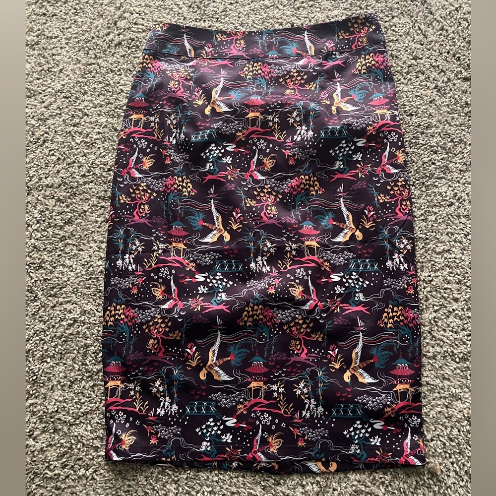Floral Patterned Purple Skirt